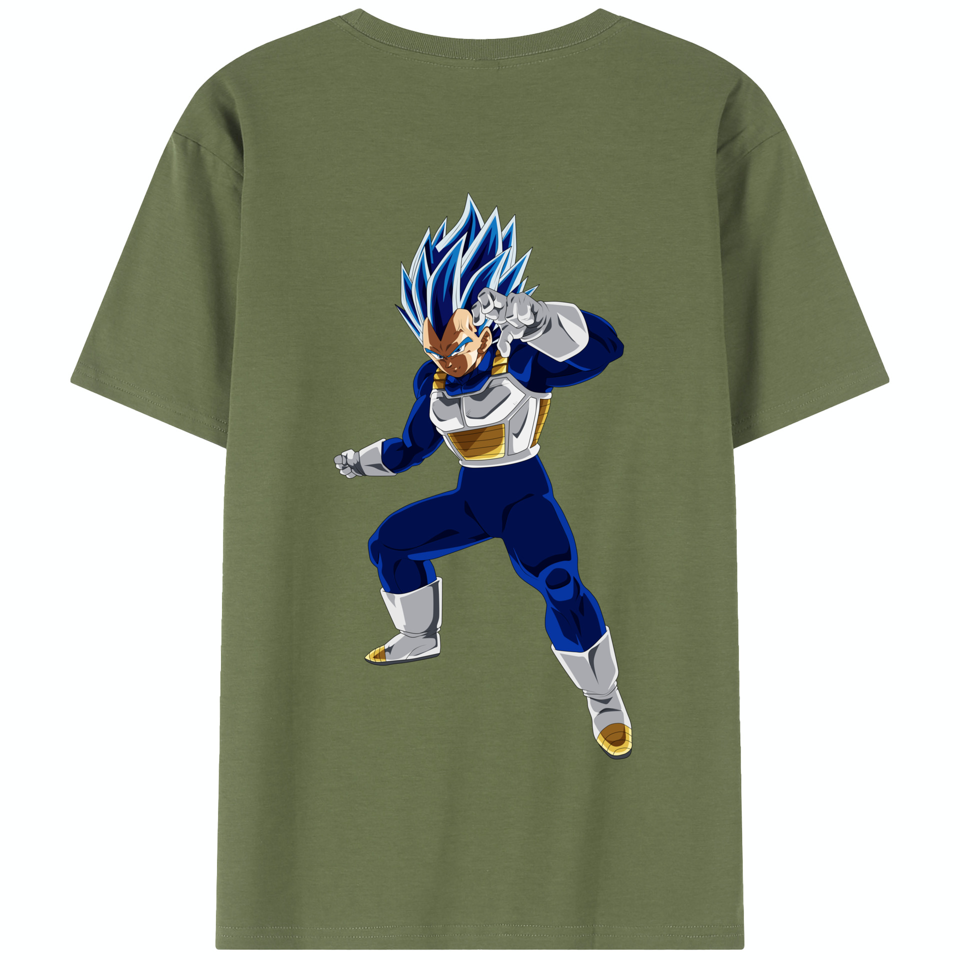 （画像用） ドラゴンボール ベジータ四世（Bejīta Yonsei）DRAGON BALL Vegeta IV 綿100％半袖Tシャツ（背面プリント）